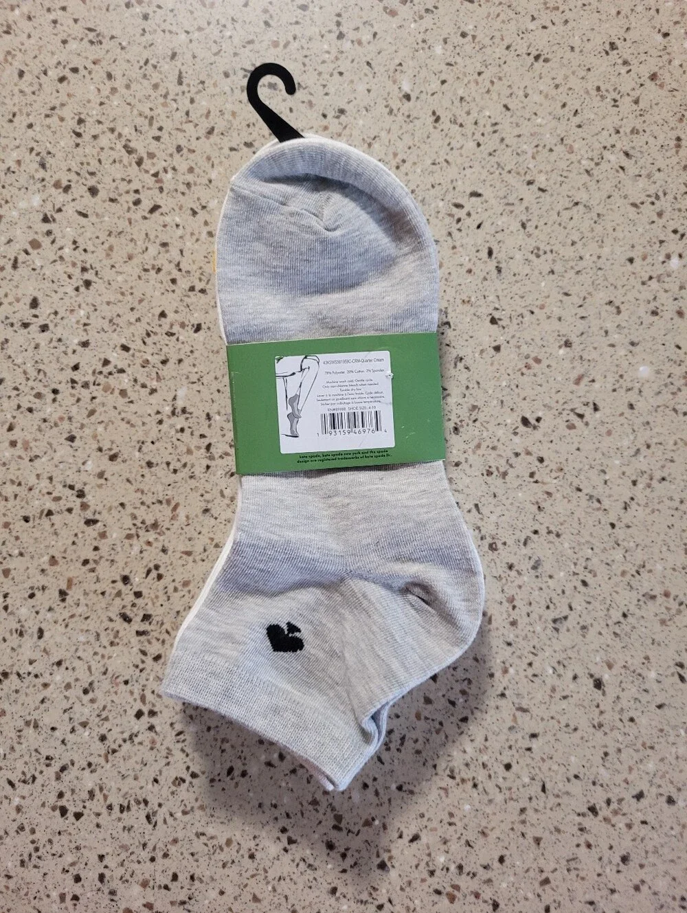 3-Pk Kate Spade New York Lemon Print, Spades Quarter Socks Womens Shoe Size 4-10